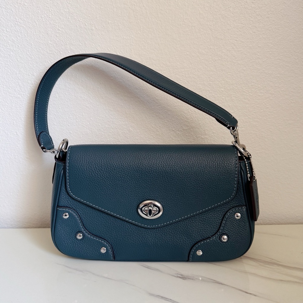 Coach Outlet Millie Shoulder Bag in Silver Denim